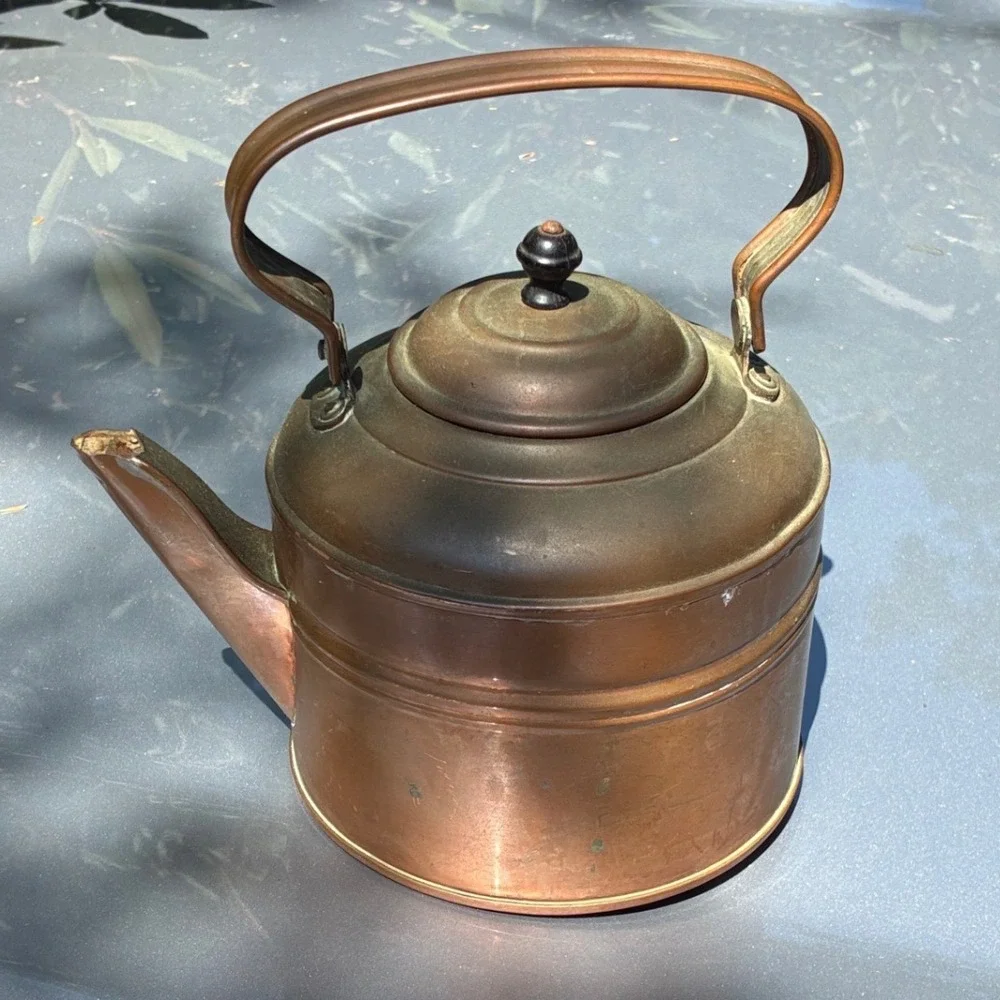 Copper Kettle Revere Ware Vintage READ cottage farmhouse decor retro country